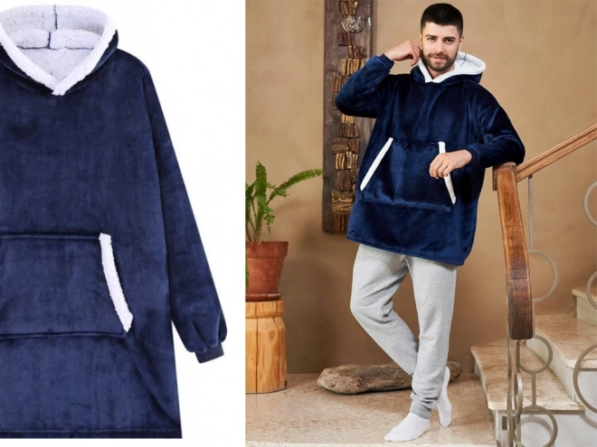 Chandail à capuche oversize en fourrure épaisse