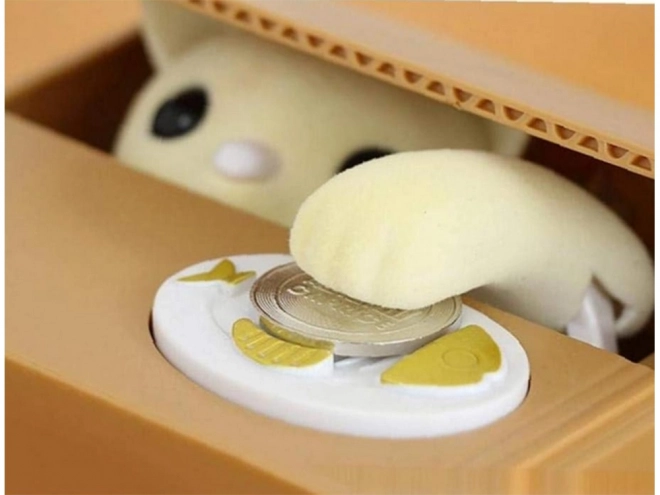 Tirelire interactive pour chat