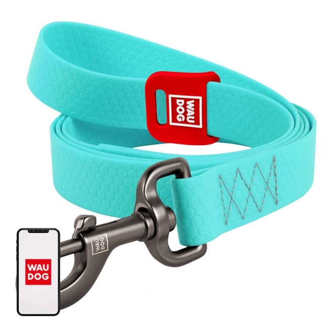 Laisse pour chiens Waudog bleue, lumineuse, imperméable