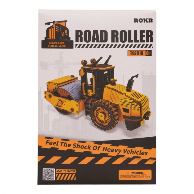 RoboTime puzzle 3D en bois - Rouleau compresseur