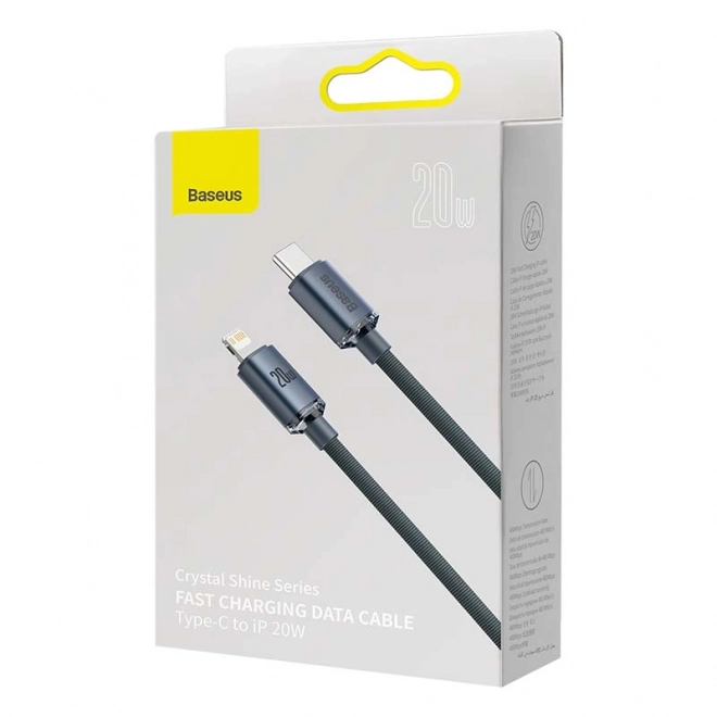 Baseus Crystal câble USB-C vers Lightning 20W PD - noir