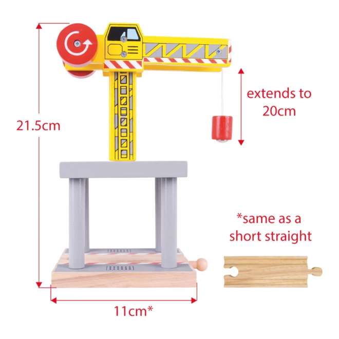 Bigjigs Rail Grande grue jaune