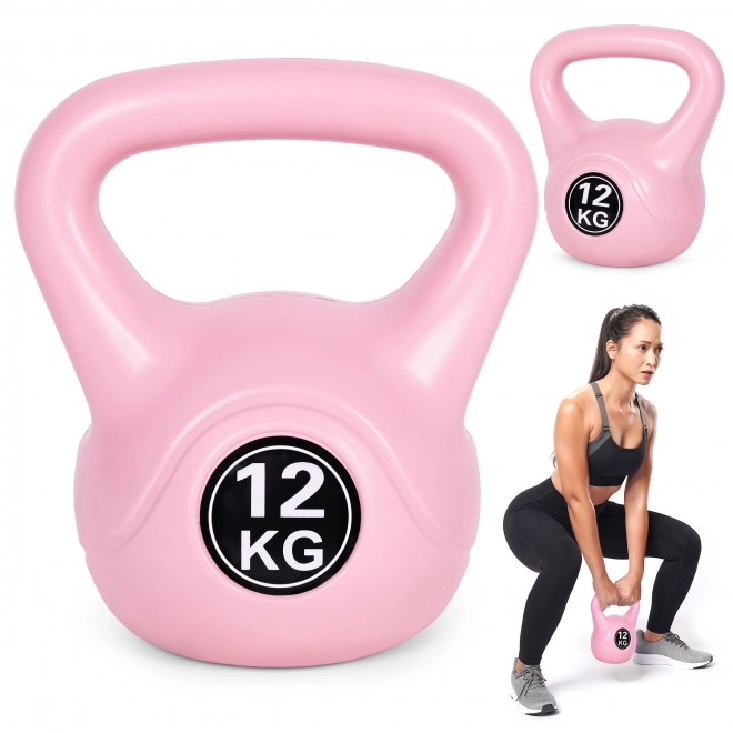 Kettlebell pour l'exercice rose - 12kg