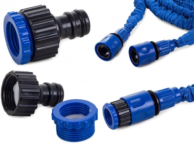 15m tuyau d'arrosage avec pistolet extensible DURABLE – Bleu