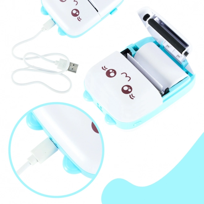 Imprimante mini mobile thermique Chat Bleu