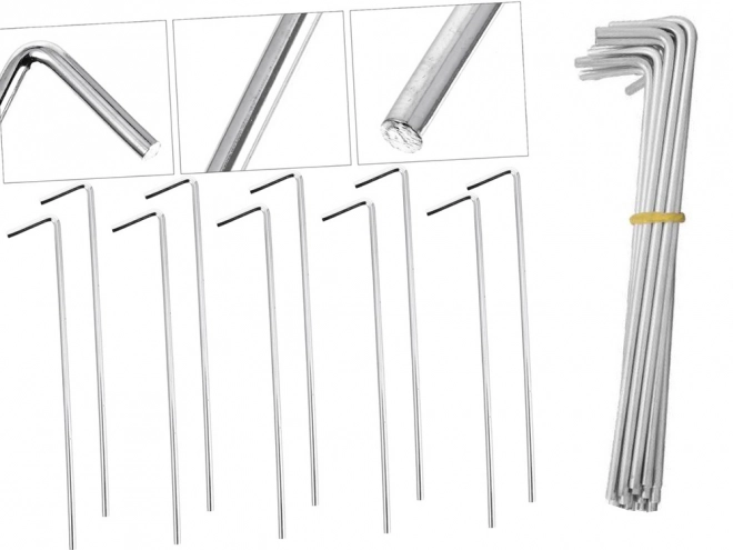 Piquets de tente en acier 24 cm 10 pièces