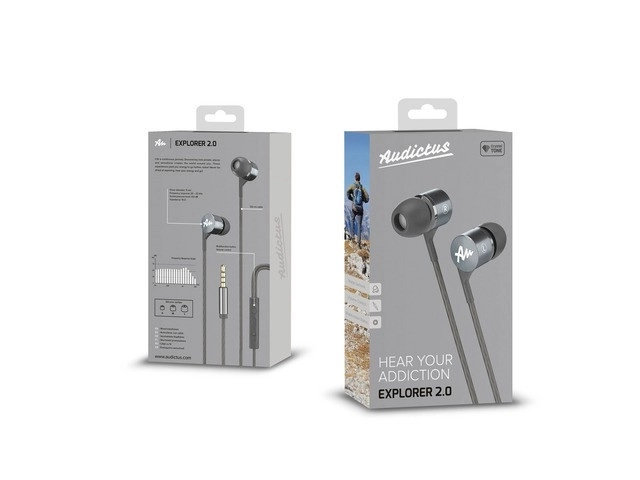 Écouteurs Explorer 2.0 avec microphone gris