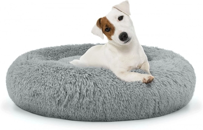Panier universel en peluche pour chiens et chats, 60 cm - gris clair
