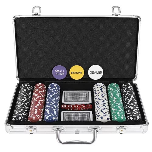 Poker - ensemble de 300 jetons dans une mallette HQ