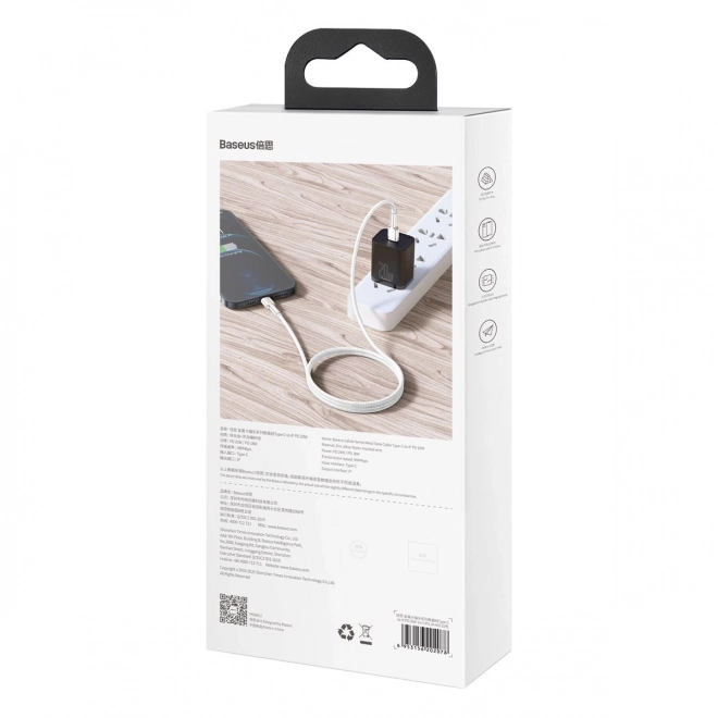 Câble USB-C pour Lightning Baseus Cafule avec chargement rapide 20W, 1m