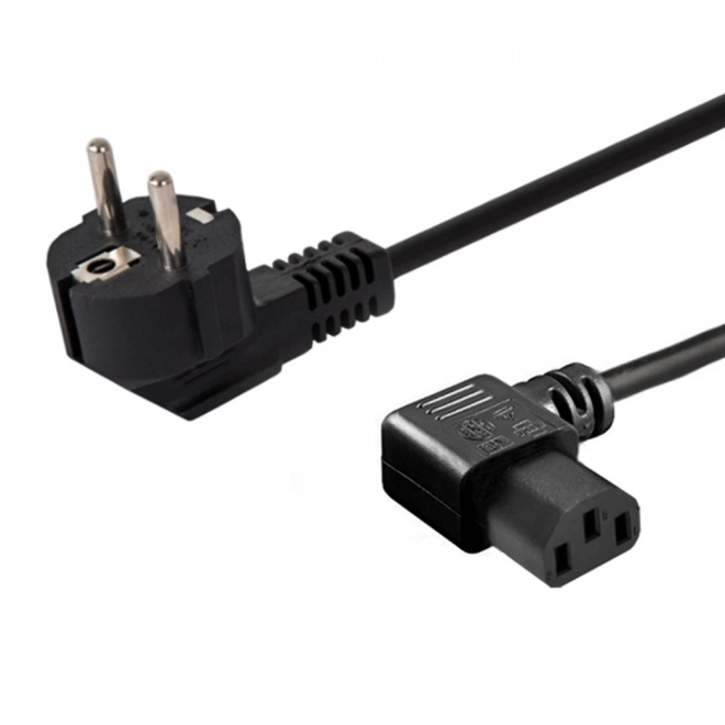 Câble d'alimentation Schuko (M) angulaire - IEC C13 angulaire 1,2m