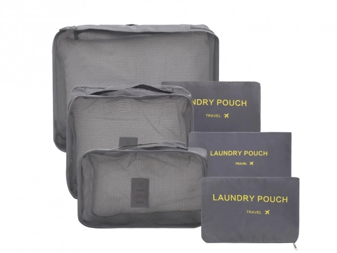 Organisateurs de voyage en filet pour bagage x6 – gris