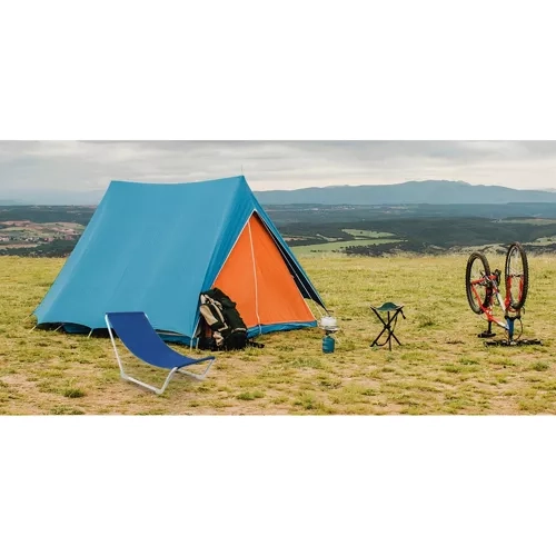 Chaise longue pliante de camping bleue - Malatec