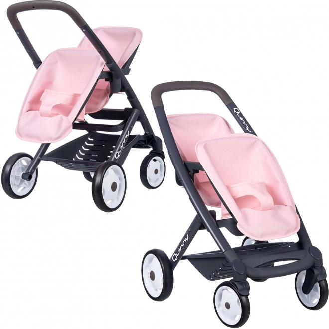 Poussette pour poupées jumeaux Maxi Cosi rose clair