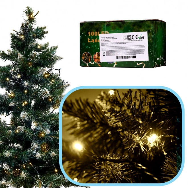 Guirlande lumineuse LED 10m 100LED blanc chaud