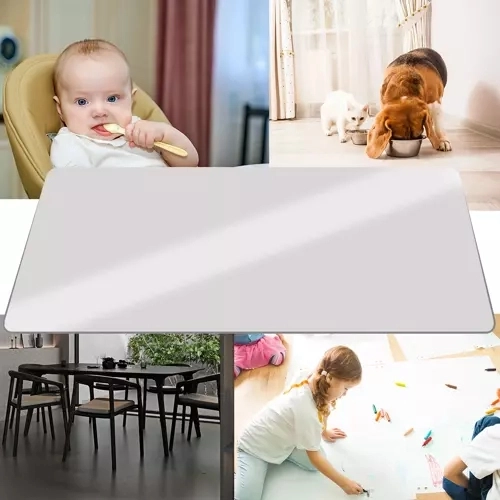 Tapis protecteur sous chaise 90x130cm - lait