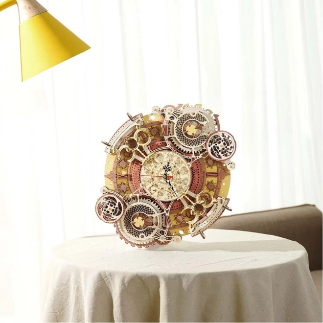 Puzzle Mécanique en Bois 3D RoboTime Horloge avec Calendrier