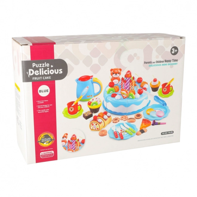 Gâteau d'anniversaire bleu - 80 pièces