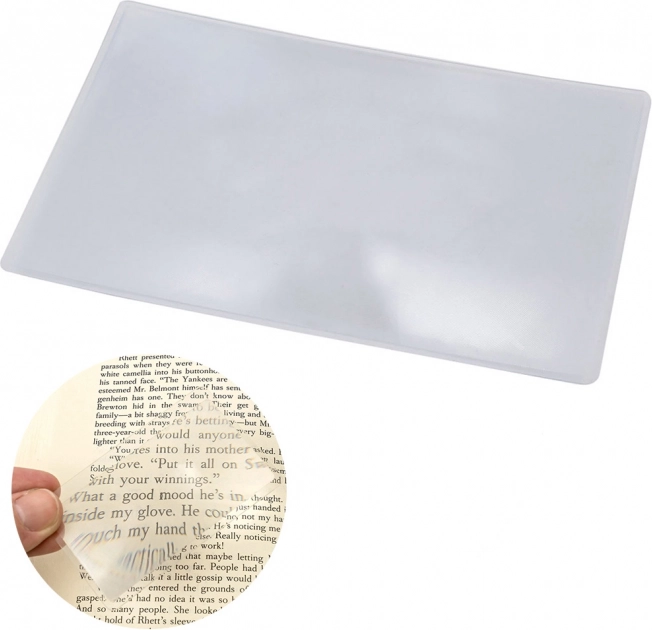 Loupe de lecture Fresnel format carte 13,5 x 9,5