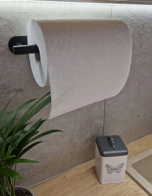 porte-serviette en papier noir