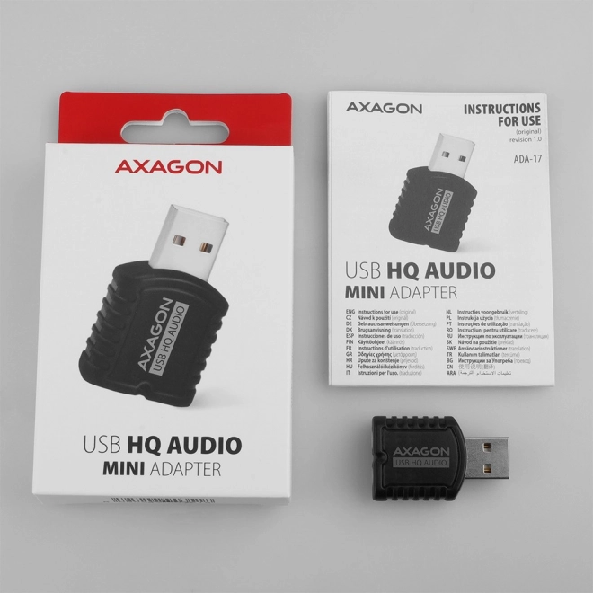 Adaptateur audio USB Axagon HQ mini