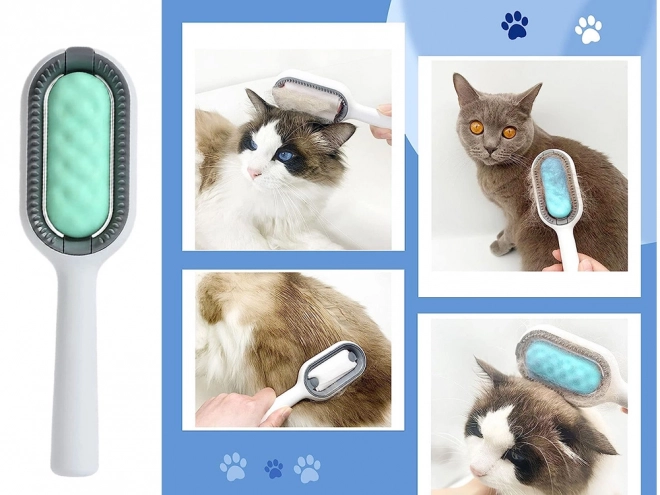 Brosse en silicone 3 en 1 pour animaux de compagnie