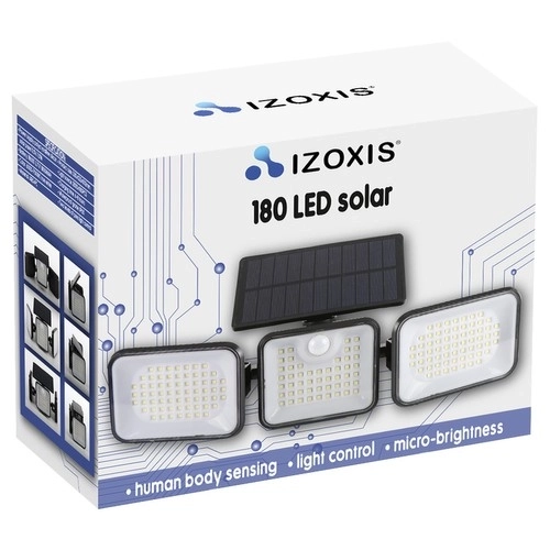 Lampe de jardin solaire 180 LED avec détecteur de mouvement et crépusculaire
