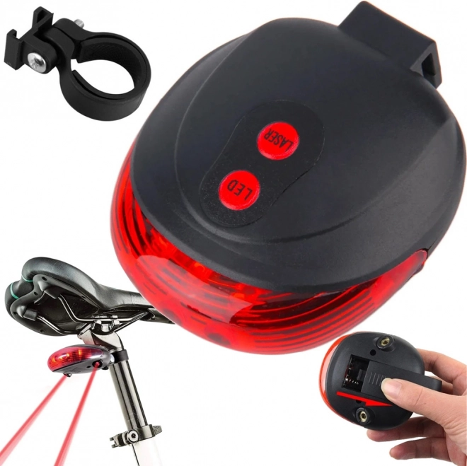 Feu arrière pour vélo avec LED et laser