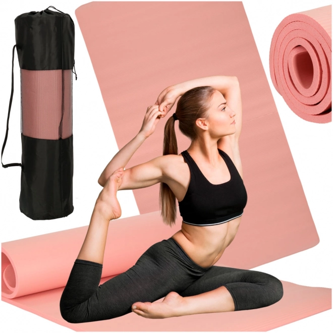 Tapis de yoga épais 185x80x1,5 cm rose