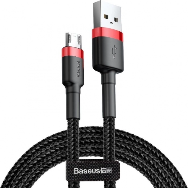 Baseus Cafule câble USB-A vers Micro USB 1 m, 2,4 A, rouge‑noir