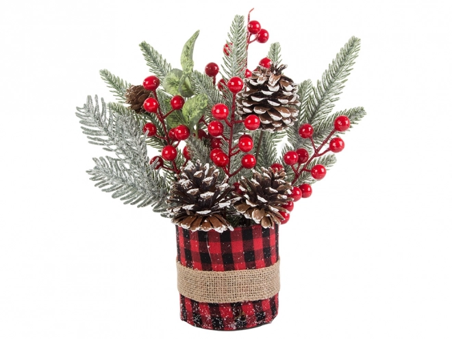 Décoration de table de Noël avec roseau