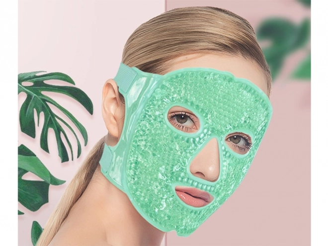 Masque facial de refroidissement gel chauffant yeux relx – verte