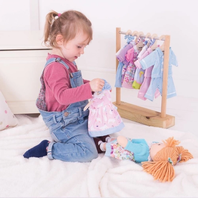 Bigjigs Toys Portant pour vêtements de poupées