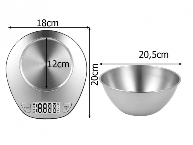 Balance de cuisine numérique avec précision 5kg/1g