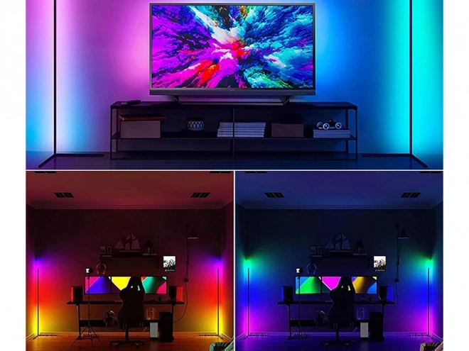 Lampe LED RGB d'angle avec télécommande et application