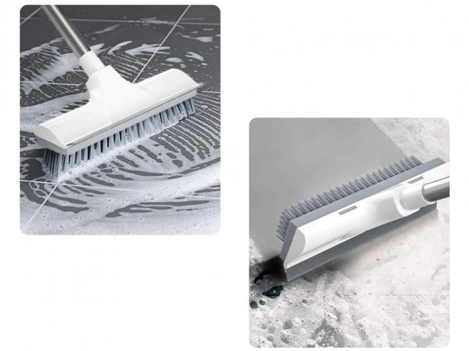 Brosse à plancher raclette puissance 2 en 1