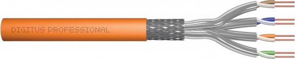Câble de télécommunication d’installation cat. 7 S/FTP, LSOH, AWG 23/1, 50 m, orange
