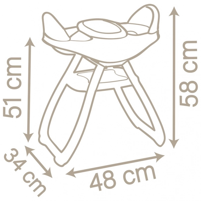 SMOBY Chaise haute pour jumeaux