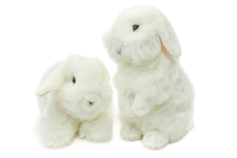 Lapin blanc en peluche 18 cm