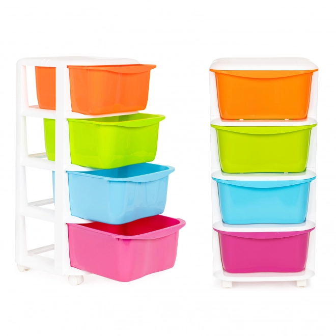 Organisateur utile avec 4 tiroirs plastiques coulissants
