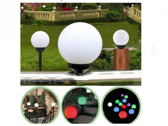 Boules solaires de jardin RGB 4x, 10 cm
