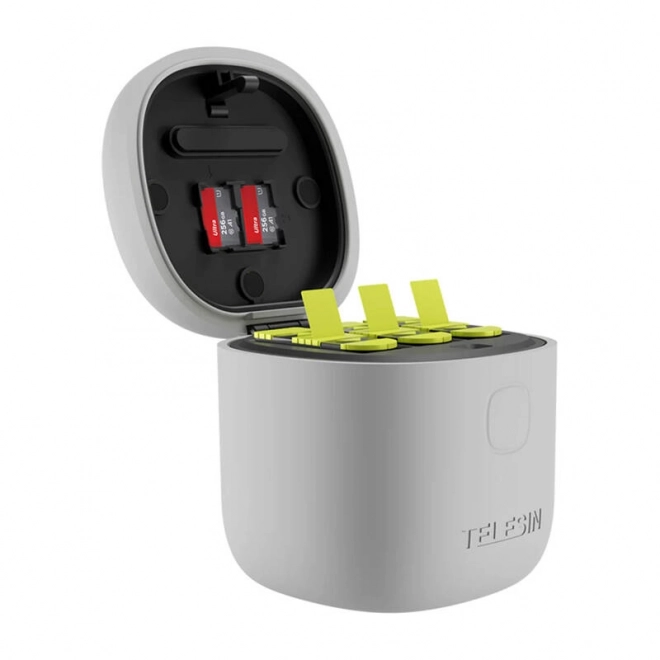 Chargeur Telesin Allin Box pour trois batteries + 3 batteries pour GoPro Hero 12/11/10/9 (jaune)