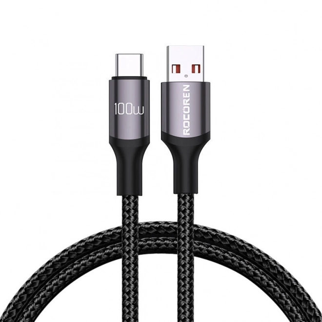 Câble de recharge rapide Rocoren USB-A vers USB-C Série Retro 2m gris