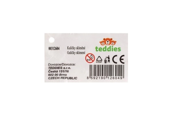 Billes de verre à culbuter Teddies 50 pcs