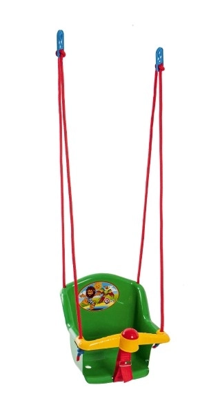 Balançoire Bébé avec sifflet en plastique vert capacité 20kg 35x34x35cm