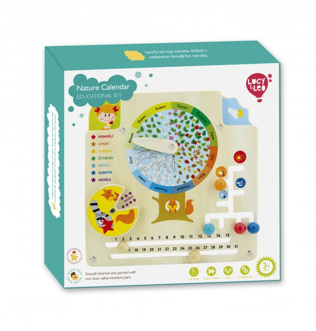 Lucy & Leo Calendrier de la Nature - Planche éducative en bois