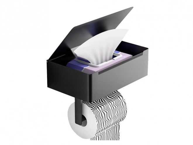 Porte-papier toilette stylé avec étagère pour mouchoirs