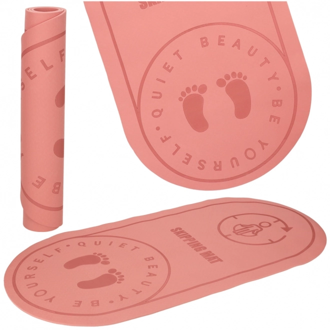 Tapis de yoga avec isolation sonore antidérapante 127x63x0,6 cm rose