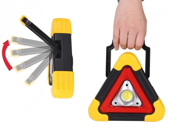 Triangle d'avertissement avec lampe LED et powerbank