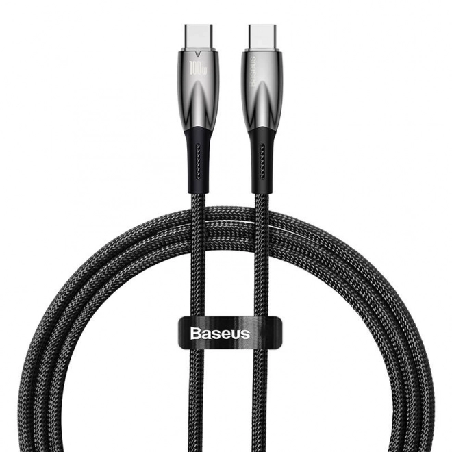 Câble Baseus Glimmer USB-C vers USB-C 100W 1m noir